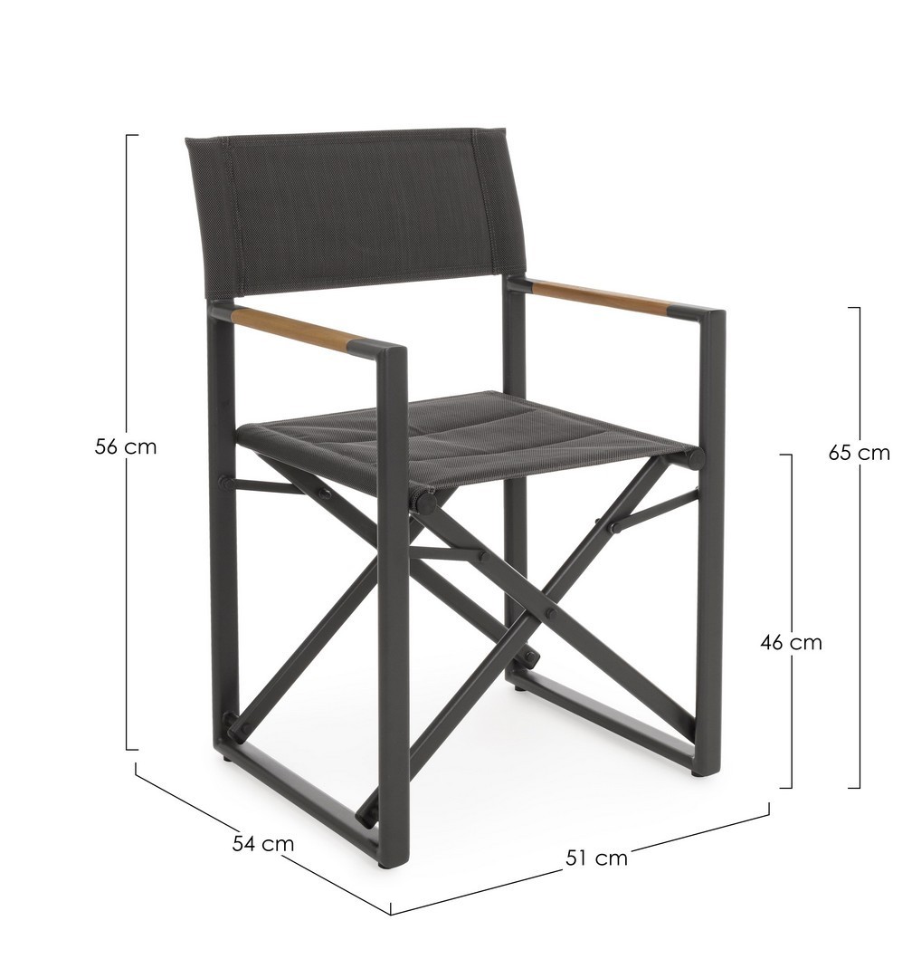 Sulankstoma lauko kėdė LAGUN CHARCOAL | namuideja.lt | lauko baldai