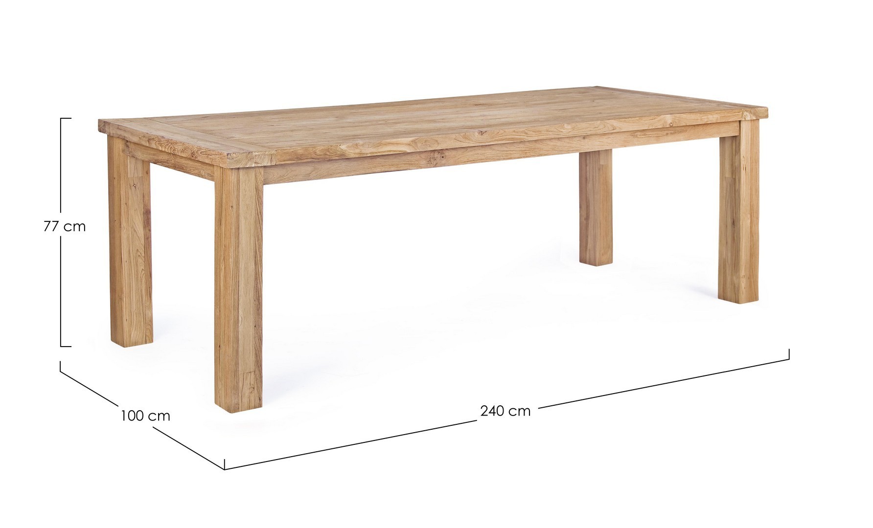 Lauko stalas BOUNTY 240x100 cm iš perdirbto tikmedžio | namuideja.lt | lauko stalas