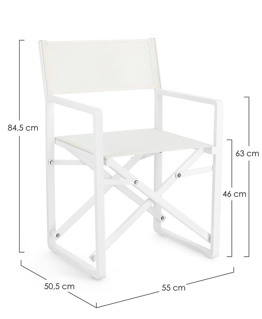 Sulankstoma lauko kėdė KONNOR WHITE | namuideja.lt | lauko baldai