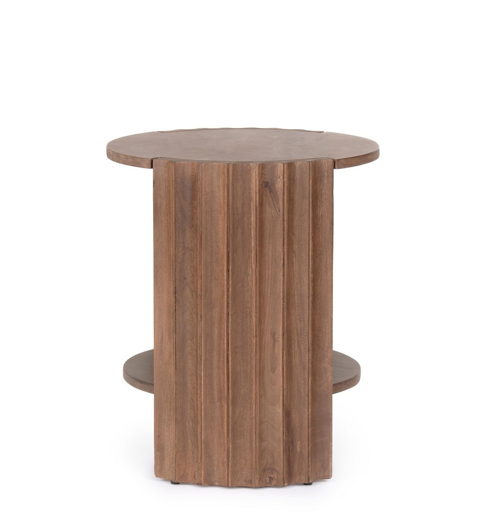 Mesa de noche Orissa de madera de mango natural